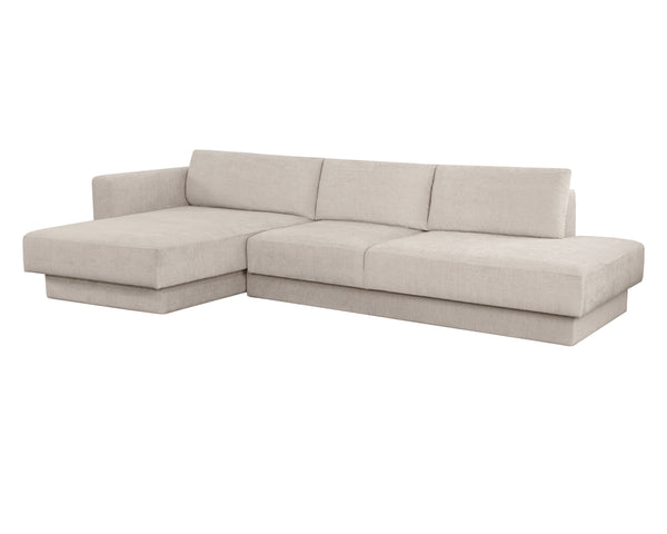 Sunpan Tecoma Contemporary Sofa Chaise - Stylish Low-Profile Design for Ultimate Comfort in Any Space Left Arm Facing