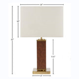 Martha Stewart Hawley Modern/Contemporary Faux Leather Table Lamp MT153-0072 Gold/Brown