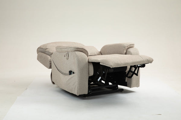 English Elm Lounge Electric Lift Chair – 180° Recline, Dual Remotes, Storage Pockets, Ideal For Elderly Comfort W547S00056