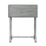 Homeroots 26" Gray Solid And Manufactured Wood Rectangular End Table With Drawer   489007