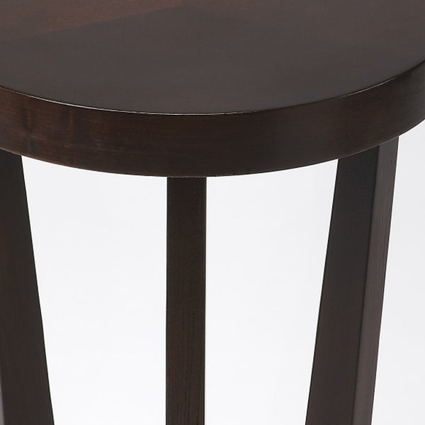 Homeroots 24" Merlot Three Leg Round End Table   489009