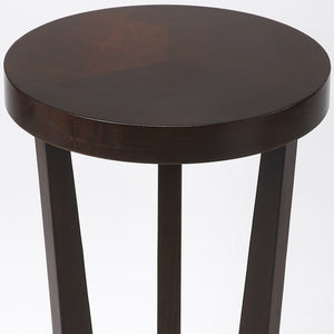 Homeroots 24" Merlot Three Leg Round End Table   489009