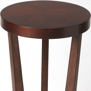 Homeroots 24" Cherry Manufactured Wood Round End Table   489010