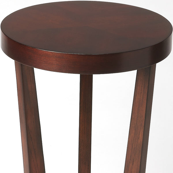 Homeroots 24" Cherry Manufactured Wood Round End Table   489010