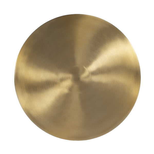 Homeroots 19" Gold Aluminum Round Pedestal End Table   489013