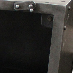 Homeroots 20" Silver Metal Accent Cabinet – Stylish Storage Solution With Two Shelves For Modern Spaces  Metal 489017