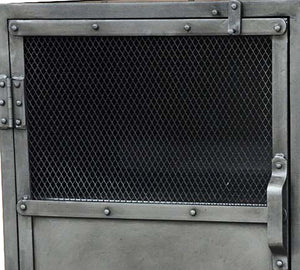 Homeroots 20" Silver Metal Accent Cabinet – Stylish Storage Solution With Two Shelves For Modern Spaces  Metal 489017