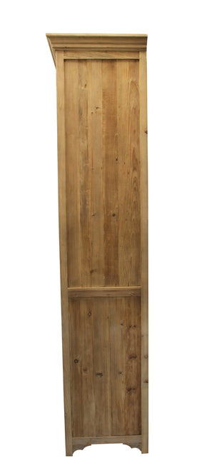HomeRoots 47" Hand-Carved Solid Wood Geometric Accent Cabinet with Four Doors for Stylish Storage Solutions 489027