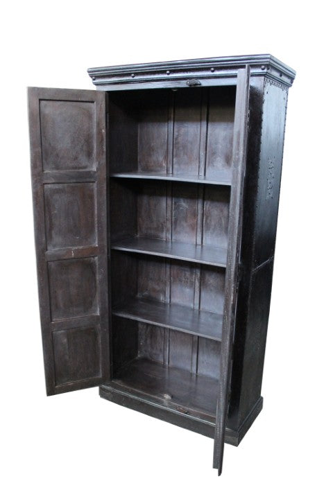 Homeroots 72" Rustic Dark Brown Solid Wood Pantry Cabinet – Stylish Storage Solution For Any Home Décor  Solid Wood 489034