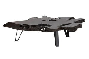 Sunpan RUSTEAK Handcrafted Teak Root Coffee Table - Unique Live-Edge Design with Sturdy Black Iron Base 102690