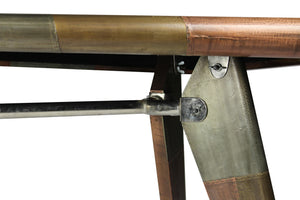 Homeroots 55" Copper Aluminum Writing Desk   489177