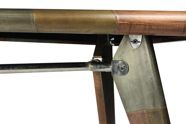 Homeroots 55" Copper Aluminum Writing Desk   489177