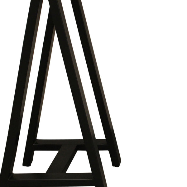 Homeroots 50" Versatile Natural And Black Solid Wood A-frame Console Table For Stylish Home Décor Upgrade   489191