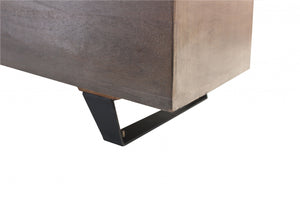 Homeroots 46" Brown And Black Solid Wood Entryway Bench With Flip Top  Solid Wood 489213