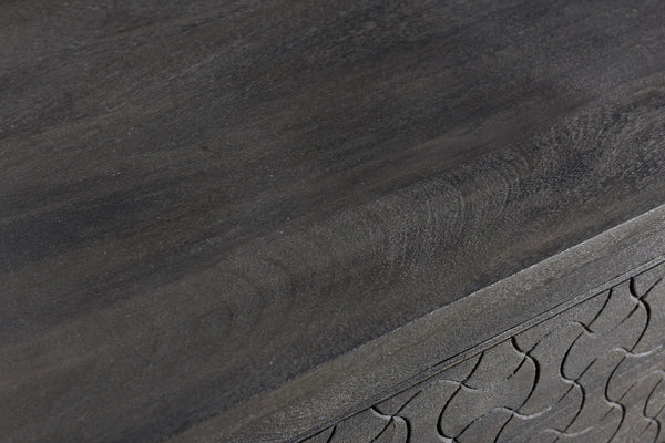 Homeroots 60" Gray Wash Solid Wood Seven Drawer Triple Dresser  Solid Wood 489215