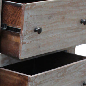 Homeroots 60" Brown Solid Wood Six Drawer Double Dresser  Solid Wood 489220