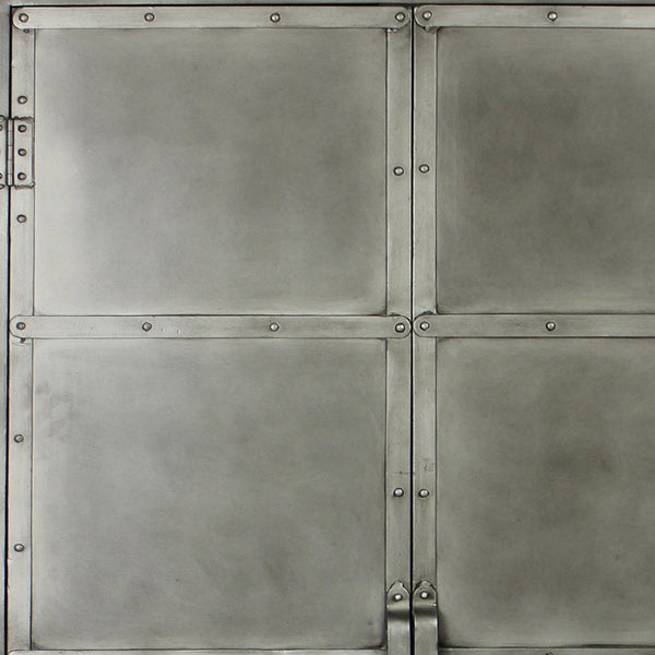 Homeroots 36" Silver Iron Drawer Combo Dresser  Iron 489222