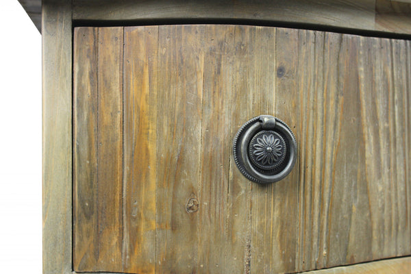 Homeroots 44" Natural Solid Wood Three Drawer Dresser  Solid Wood 489227