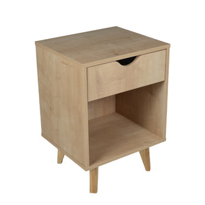 Homeroots 22" Natural One Drawer Nightstand   489235
