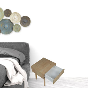 Homeroots 18" Natural One Drawer Nightstand   489238