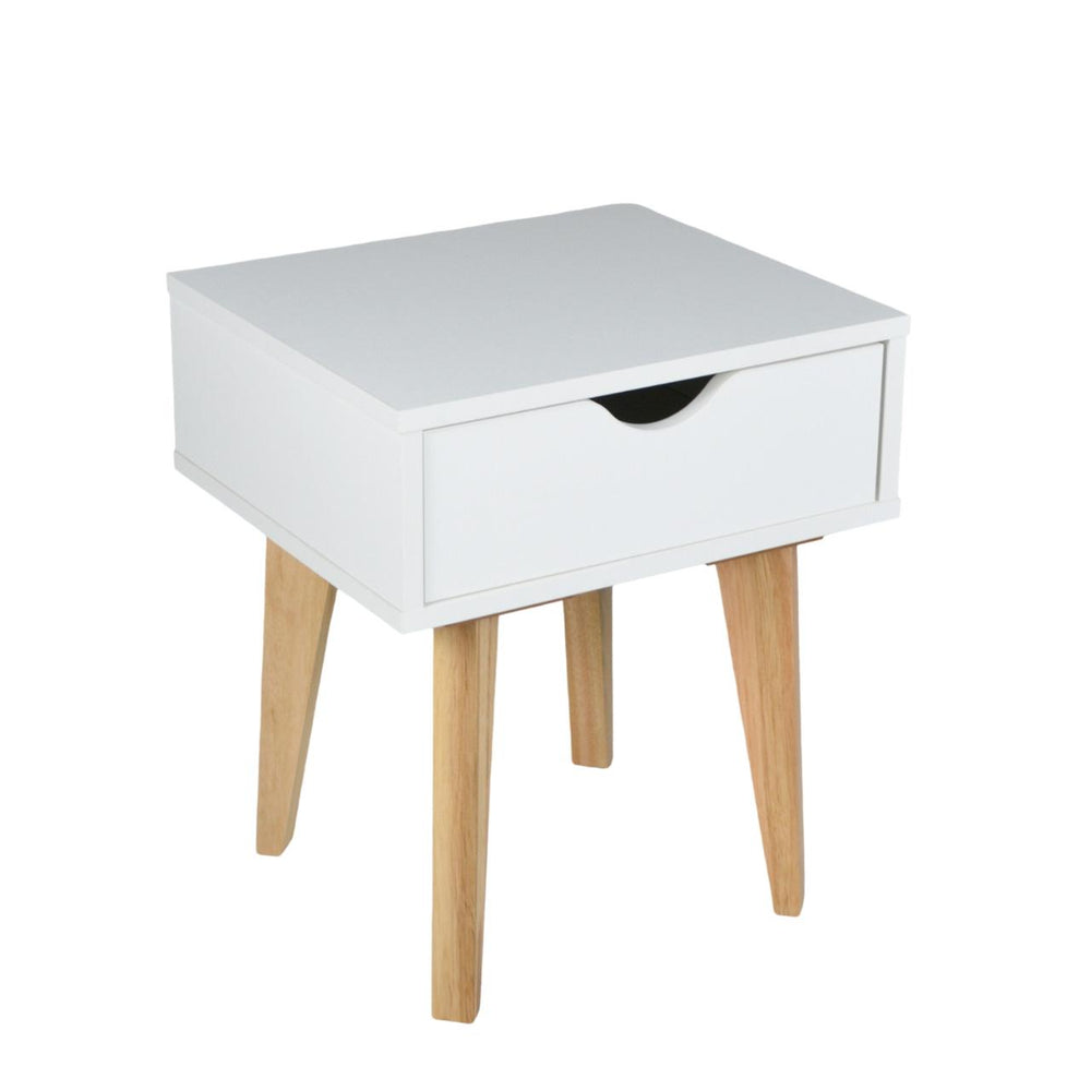 Homeroots 18" White One Drawer Nightstand   489239