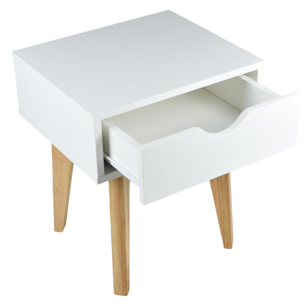 Homeroots 18" White One Drawer Nightstand   489239