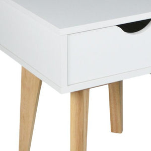 Homeroots 18" White One Drawer Nightstand   489239