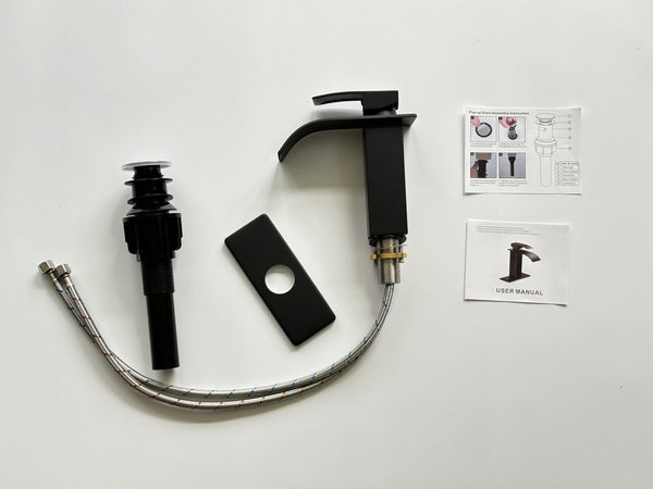 English Elm Single Handle Bathroom Faucet - Matte Black Stainless Steel Lavatory Faucet For Modern Spaces P1 T3177P388146-GIGA