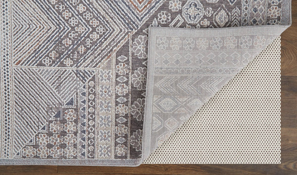 Feizy Rugs Francisco Southwestern-inspired Machine Made Medallion Rug - Durable Geometric Design For Any Space Ivory,Gray Polyester,Polypropylene Fra39gdfivychli1c