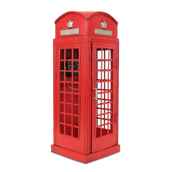 Homeroots 17" Red And Silver Metal Hand Painted Figurine  Metal 489423