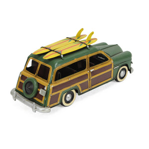 Homeroots 7" Yellow And Green Metal Hand Painted 1949 Green Woody Model Car  Metal 489424