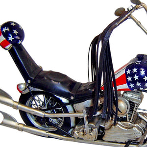 Homeroots 12" Blue And Silver Metal Hand Painted 1969 American Chopper Decorative Model Model Motorcycle  Metal 489428