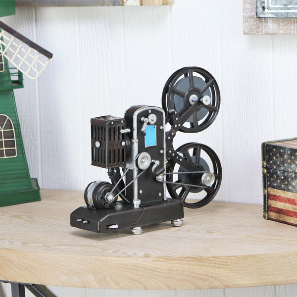 Homeroots 11" Black And Silver Metal Movie Hand Painted Figurine  Metal 489456