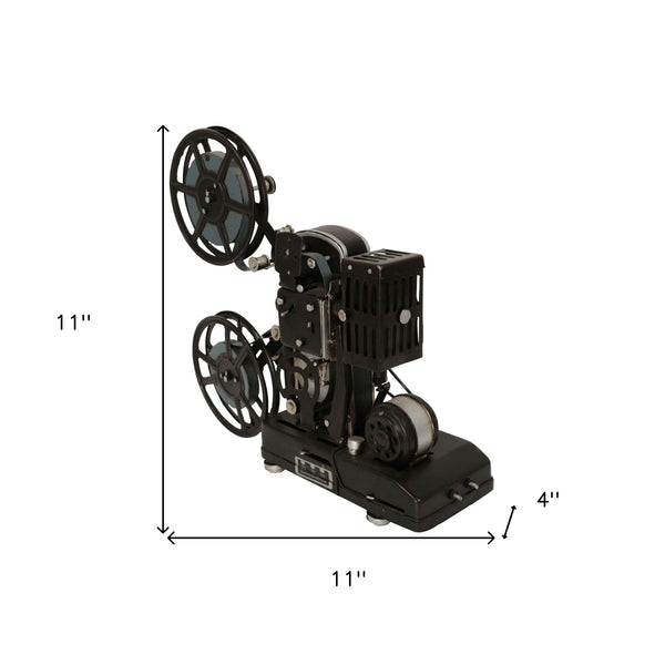 Homeroots 11" Black And Silver Metal Movie Hand Painted Figurine  Metal 489456