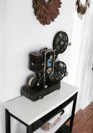 Homeroots 11" Black And Silver Metal Movie Hand Painted Figurine  Metal 489456