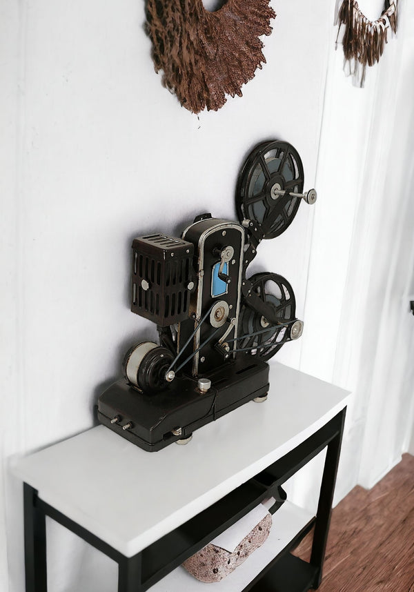 Homeroots 11" Black And Silver Metal Movie Hand Painted Figurine  Metal 489456