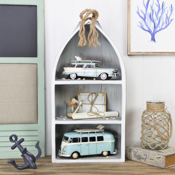 Homeroots 5" Blue And Silver Metal Hand Painted Model Car  Metal 489465