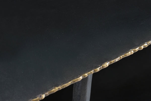 Homeroots 48" Gray Iron Floor Shelf Console Table With Shelves   489498