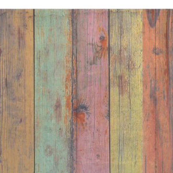 Homeroots 2' X 5' Distressed Aqua Green And Pink Printed Vinyl Area Rug With Uv Protection  Linoleum 489510