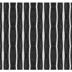 HomeRoots 2' X 5' Black And White Striped Vinyl Area Rug - UV Protected, Water-Resistant, Non-Slip Design! 489511