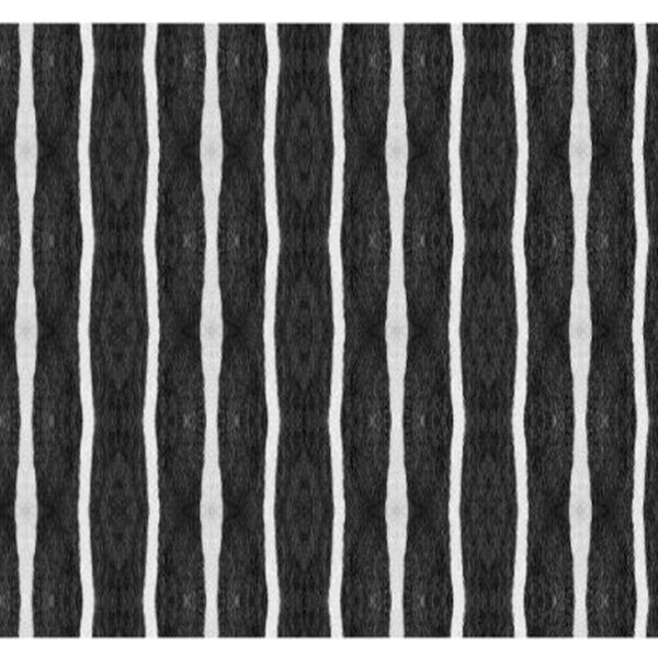 HomeRoots 2' X 5' Black And White Striped Vinyl Area Rug - UV Protected, Water-Resistant, Non-Slip Design! 489511