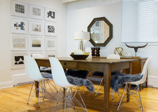 Homeroots Set Of Two 17" X 17" Grey Wool Chair Pads  Sheepskin 489522