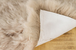 Homeroots Set Of Two 17" X 17" Taupe Wool Solid Color Chair Pads  Sheepskin 489523