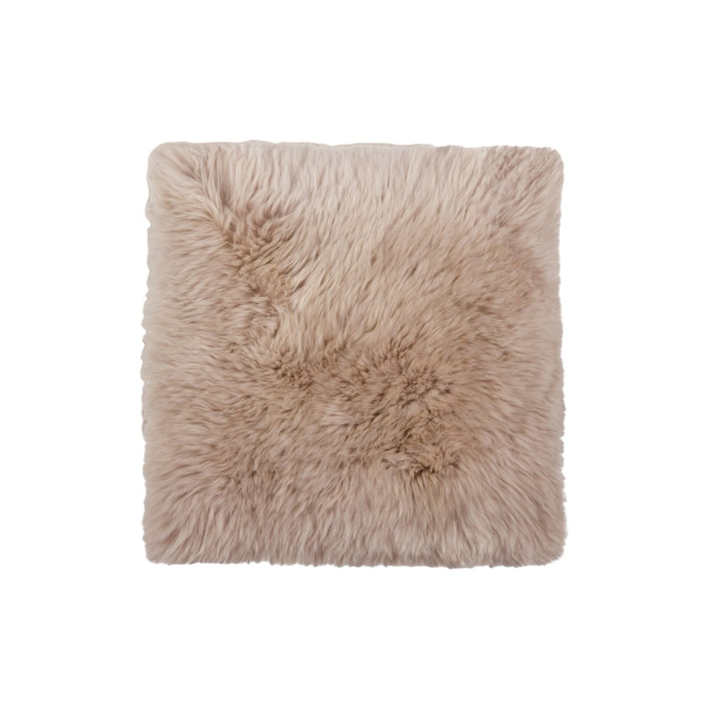 HomeRoots Set of Two 17" X 17" Taupe Wool Chair Pads - Luxurious Comfort, Durable, Hypoallergenic & Stylish! 489523