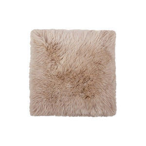 HomeRoots Set of Two 17" X 17" Taupe Wool Chair Pads - Luxurious Comfort, Durable, Hypoallergenic & Stylish! 489523