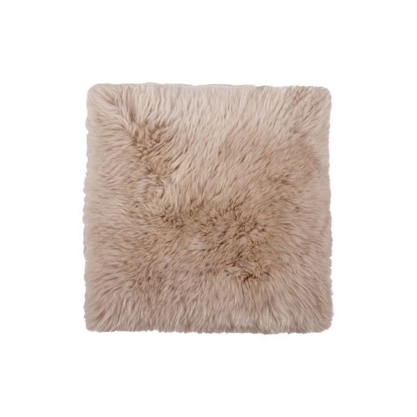 HomeRoots Set of Two 17" X 17" Taupe Wool Chair Pads - Luxurious Comfort, Durable, Hypoallergenic & Stylish! 489523