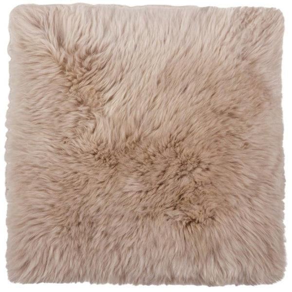 HomeRoots Set of Two 17" X 17" Taupe Wool Chair Pads - Luxurious Comfort, Durable, Hypoallergenic & Stylish! 489523