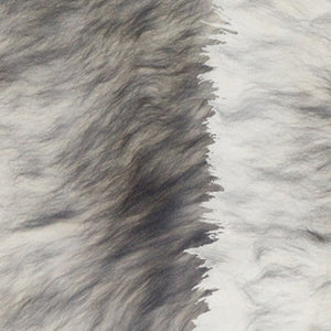 Homeroots Set Of Two 17" X 17" Gradient Grey Wool Chair Pads  Sheepskin 489525