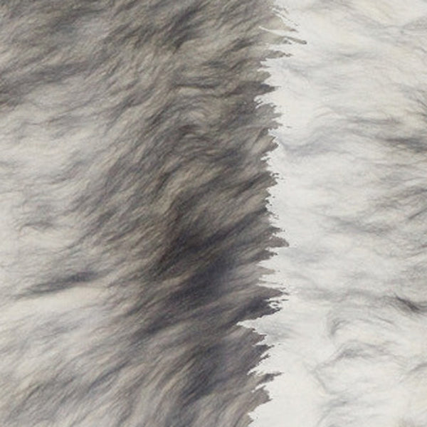 Homeroots Set Of Two 17" X 17" Gradient Grey Wool Chair Pads  Sheepskin 489525