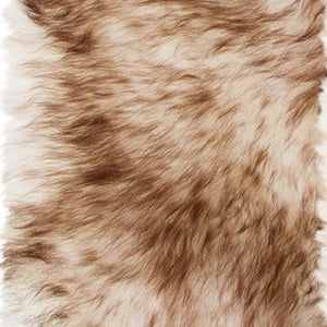 Homeroots Set Of Two 17" X 17" Gradient Chocolate Wool Chair Pads  Sheepskin 489526